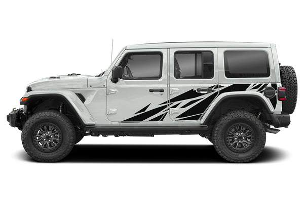 Geometric pattern side decals graphics compatible with Jeep Wrangler JL