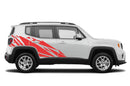 Geometric pattern side graphics decals compatible with Jeep Renegade