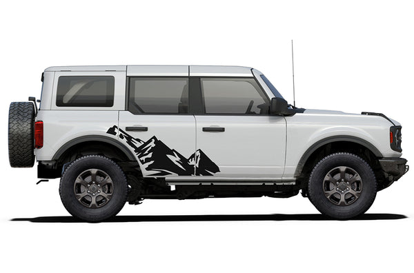 High mountain side decals graphics compatible with Ford Bronco