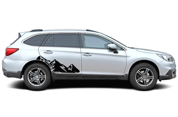 High mountain side graphics decals for Subaru Outback 2015-2019