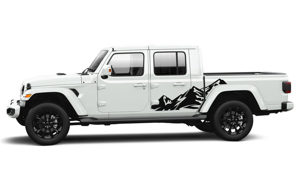 High mountain side graphics decals compatible with Jeep Gladiator JT