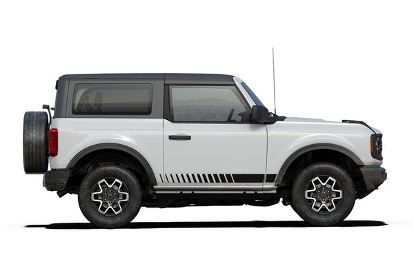 Lower side stripes decals graphics compatible with Ford Bronco 2 doors