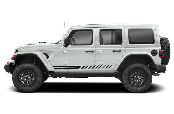 Lower side stripes decals graphics compatible with Jeep Wrangler JL