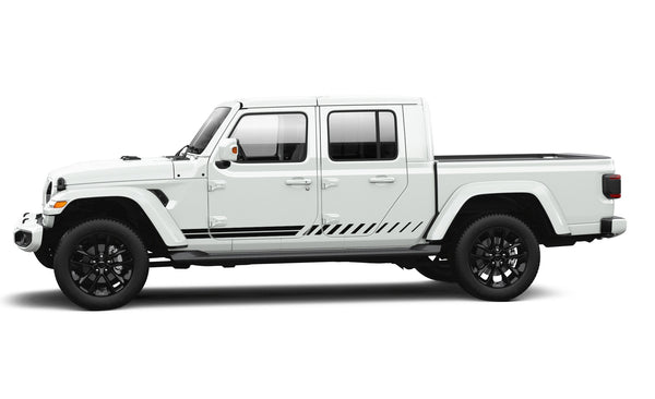 Lower side stripes graphics decals compatible with Jeep Gladiator JT