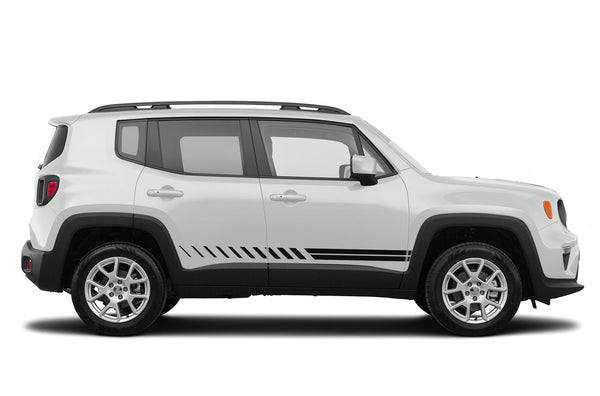 Lower side stripes graphics decals compatible with Jeep Renegade