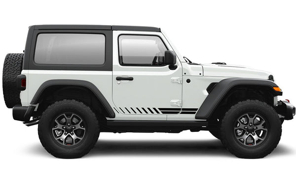 Lower side stripes graphics decals compatible with Jeep Wrangler JL 2 doors