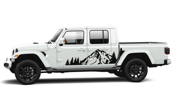 Mountain forest door graphics decals compatible with Jeep Gladiator JT