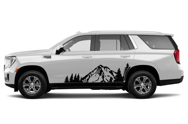 Mountain forest side graphics decals for GMC Yukon