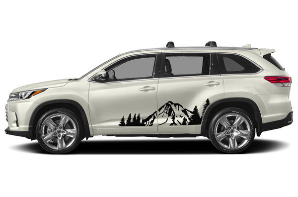 Mountain forest graphics decals for Toyota Highlander 2014-2019