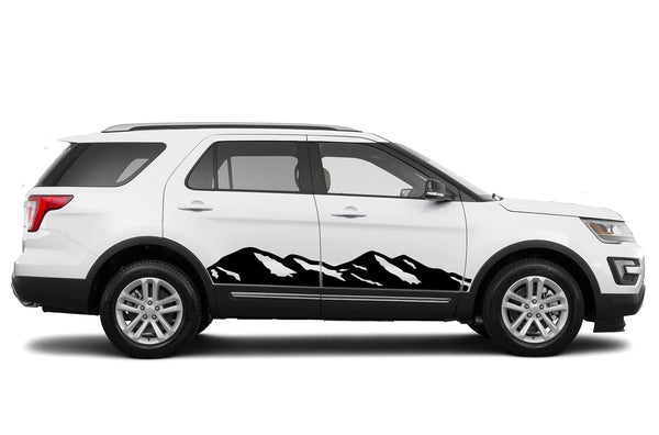 Mountains side graphics decals for Ford Explorer 2011-2019