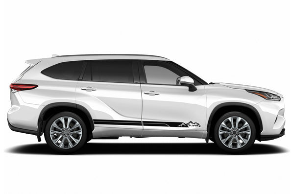 Mountain line side stripes graphics decals for Toyota Highlander