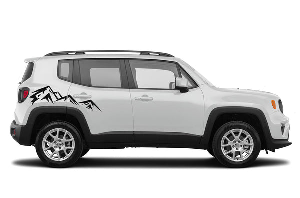 Mountain range graphics decals compatible with Jeep Renegade