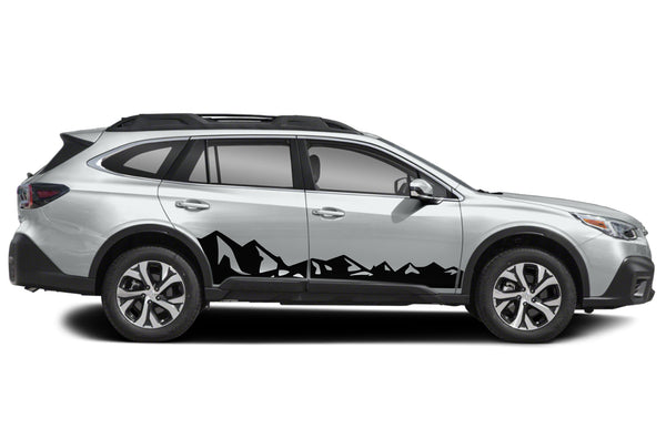 Mountain range side graphics decals for Subaru Outback