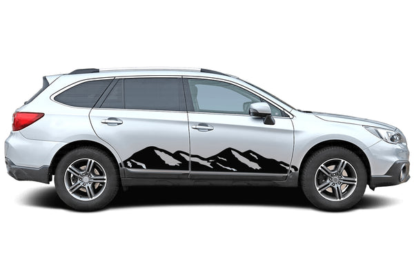 Mountain side graphics decals for Subaru Outback 2015-2019