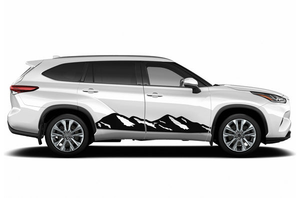 Mountain side graphics decals for Toyota Highlander