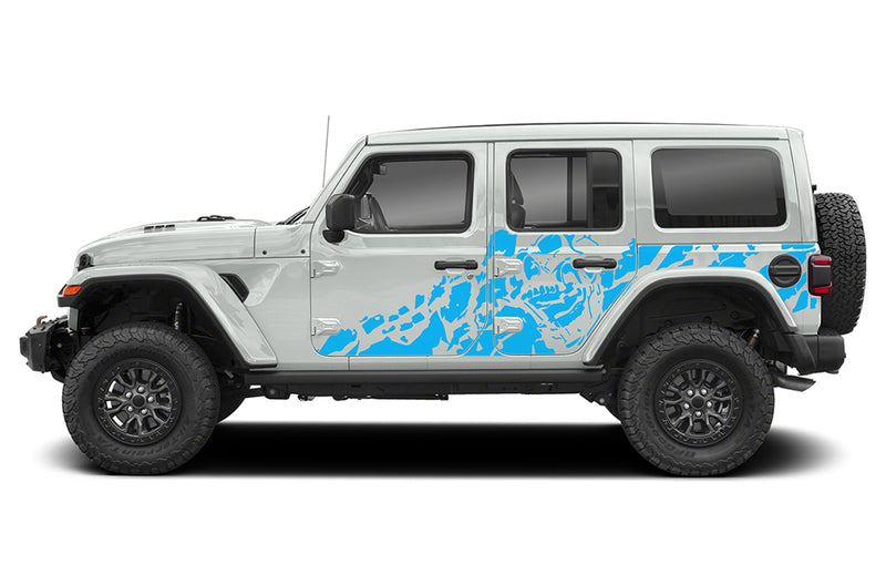 Nightmare side graphics decals compatible with Wrangler JL