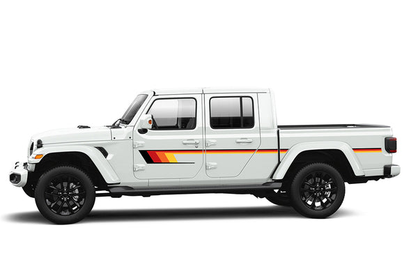Retro series side graphics decals compatible with Jeep Gladiator JT
