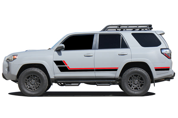 Retro style double hash stripes graphics decals compatible with Toyota 4Runner