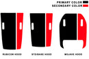 Retro style double stripes hood graphics decals compatible with Wrangler JL