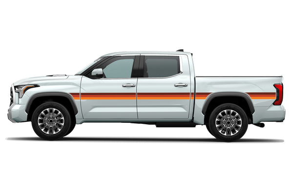Retro themes side center graphics decals for Toyota Tundra
