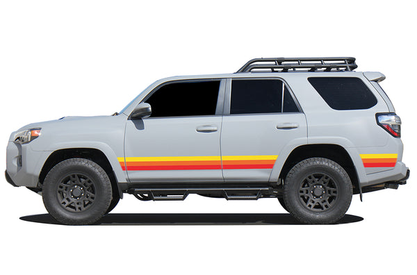 Retro themes side center graphics decals compatible with Toyota 4Runner