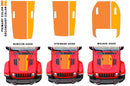 Retro style double stripes hood graphics decals compatible with Wrangler JL