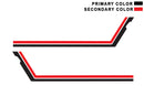 Retro style double stripes graphics decals compatible with wrangler JL