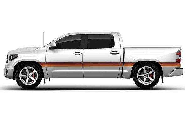 Retro themes side center graphics decals for Toyota Tundra