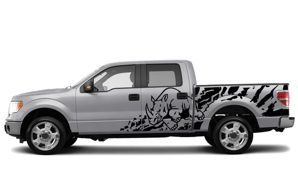 Rhino splash side graphics decals for Ford F150 2009-2014