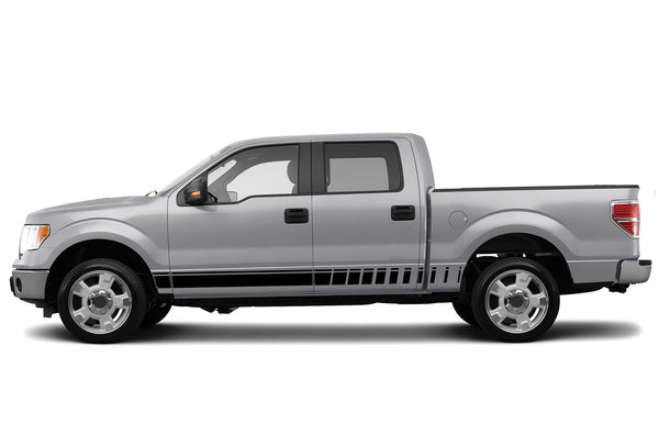 Rocker panel side stripes graphics decals for Ford F150 2009-2014