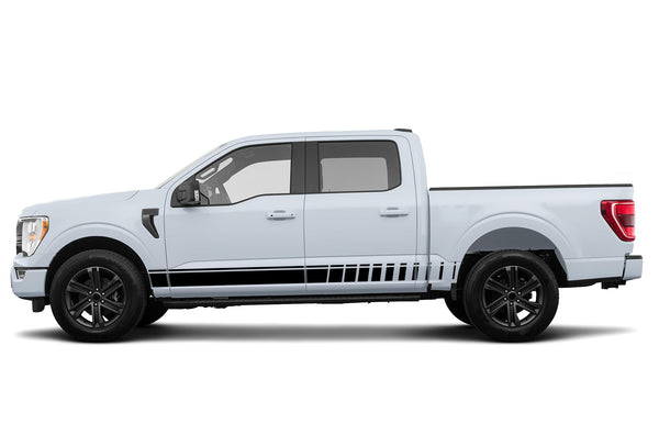 Rocker panel side stripes graphics decals for Ford F150