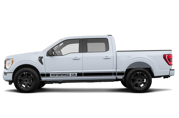 Rocker panel performance stripes decals graphics compatible with Ford F150