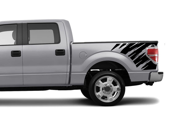 Shredded side bed graphics decals for Ford F150 2009-2014