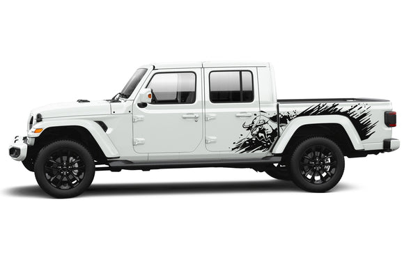 Side back bull splash graphics decal compatible with Jeep Gladiator JT