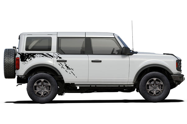 Side back splash graphics decals compatible with Ford Bronco
