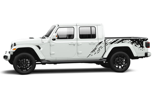 Side back splash graphics decals compatible with Jeep Gladiator JT