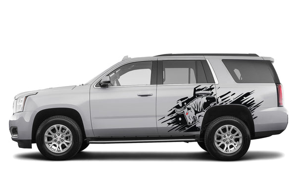Side back wild bull graphics decals for GMC Yukon 2015-2020