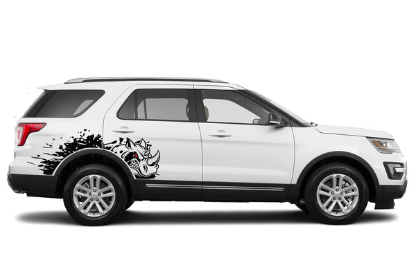 Side rhino splash graphics decals for Ford Explorer 2011-2019