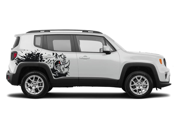 Side rhino splash graphics decals compatible with Jeep Renegade