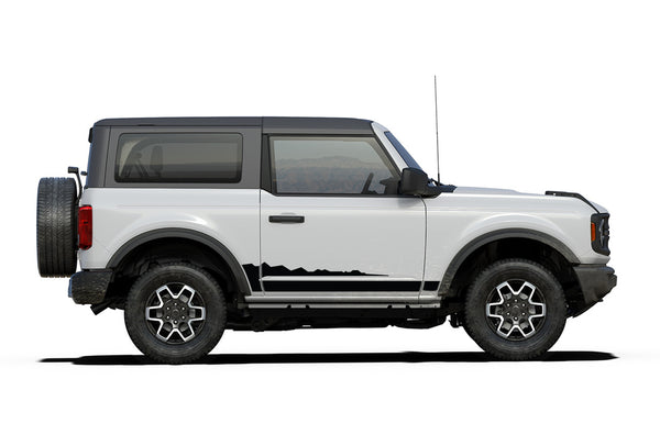 Side wildtrak style decal graphics compatible with Ford Bronco 2 doors