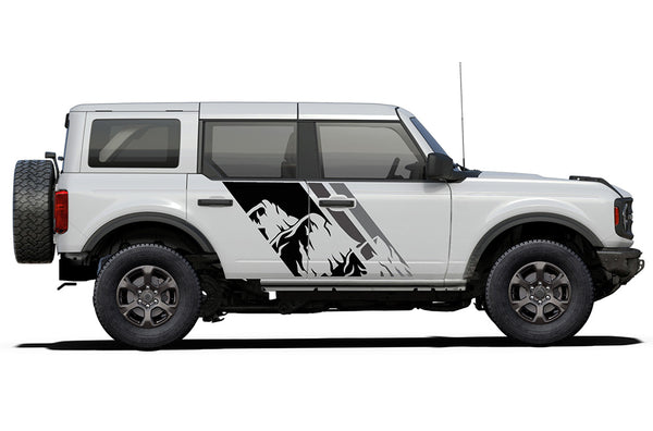 Triple mountain shape graphics decals for Ford Bronco