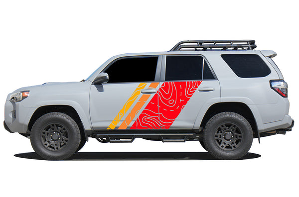 Triple topographic shape graphics decals for Toyota 4Runner