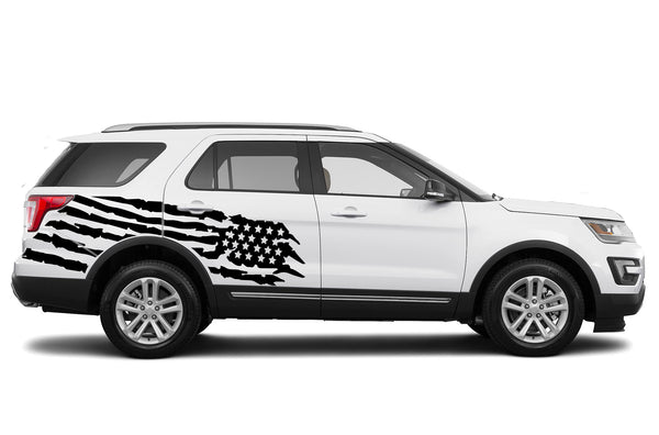 US flag side graphics decals for Ford Explorer 2011-2019