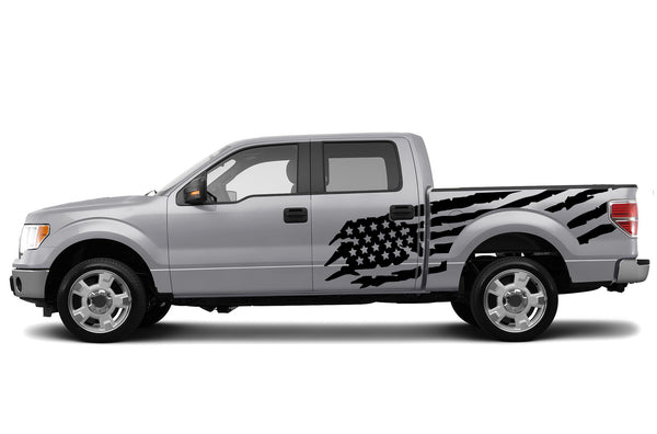 US flag side graphics decals for Ford F150 2009-2014
