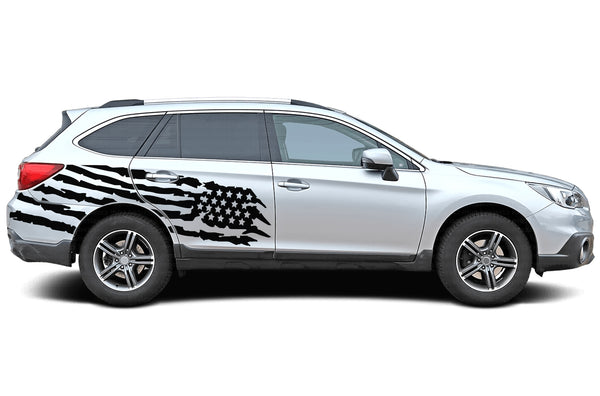 US flag side graphics decals for Subaru Outback 2015-2019