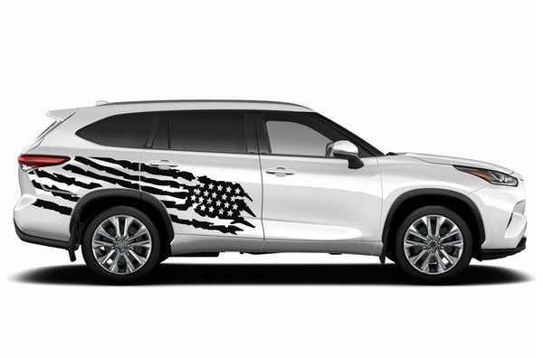 US flag side graphics decals for Toyota Highlander