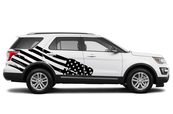 USA flag side graphics decals for Ford Explorer 2011-2019