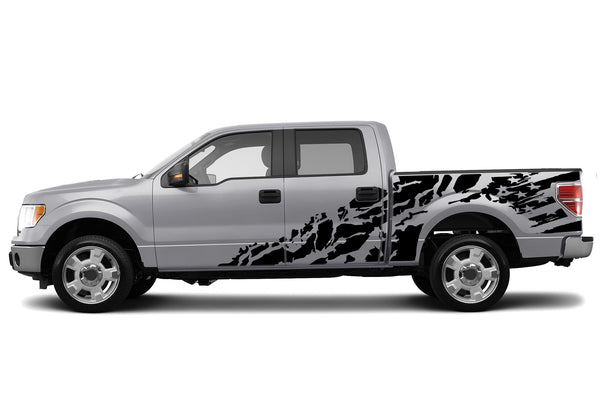 USA flag shredded graphics decals for Ford F150 2009-2014