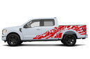 USA flag shredded side graphics decals for Ford F150