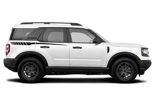 Upper back side stripes graphics decals compatible with Ford Bronco Sport